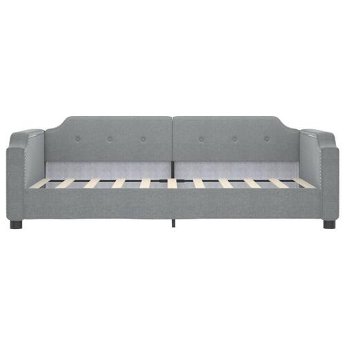 Daybed 80x200 cm stof lysegrå