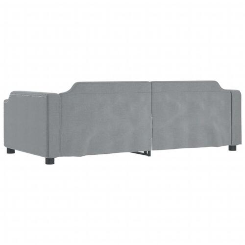 Daybed 80x200 cm stof lysegrå