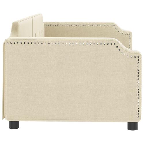 Daybed 80x200 cm stof cremefarvet