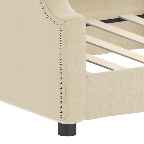 Daybed 80x200 cm stof cremefarvet