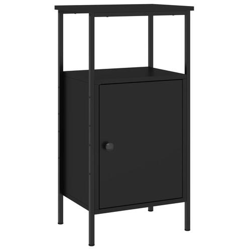Sengeborde 2 stk. 41x31x80 cm konstrueret træ sort