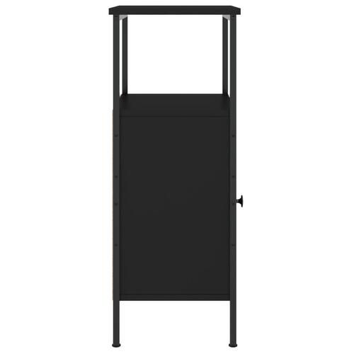 Sengeborde 2 stk. 41x31x80 cm konstrueret træ sort