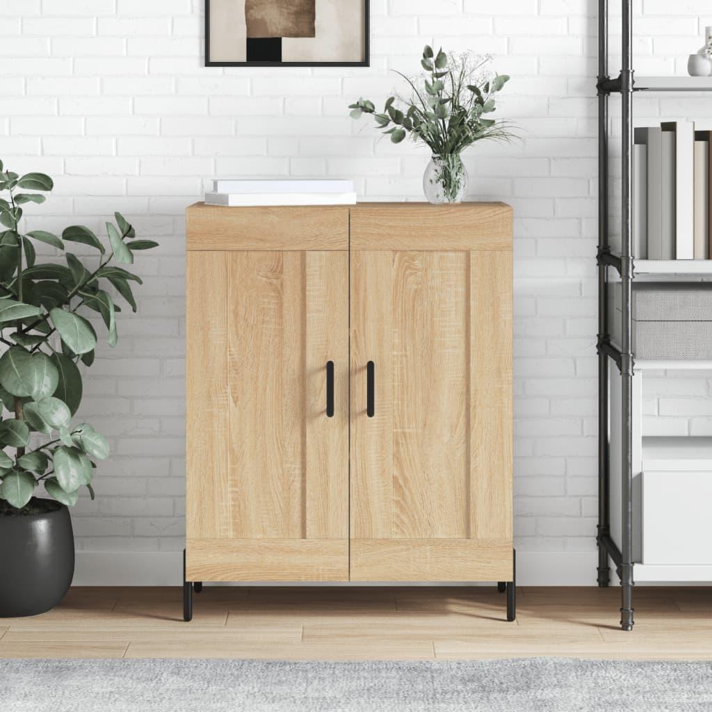 Skænk 69,5x34x90 cm konstrueret træ sonoma-eg billede