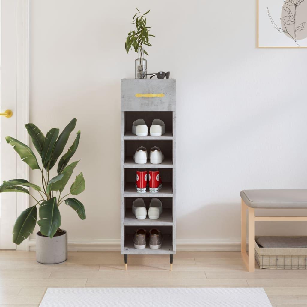 Skoreol 30x35x105 cm konstrueret træ betongrå
