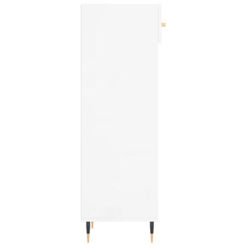 Skoreol 30x35x105 cm konstrueret træ hvid højglans