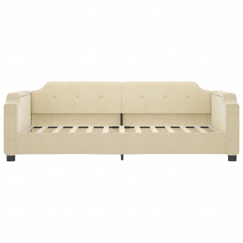 Daybed 100 x 200 cm i stof - cremefarvet sovesofa