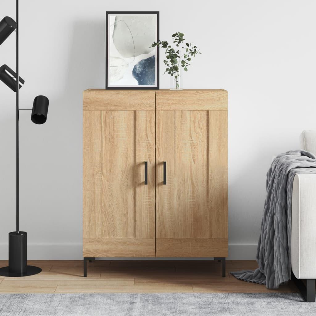 Skænk 69,5x34x90 cm konstrueret træ sonoma-eg billede