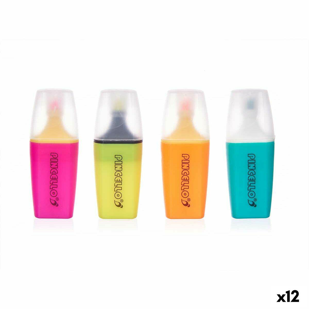 Markeringstuscher 495 - fluorescerende, gul/grøn/orange/pink, 12 pak