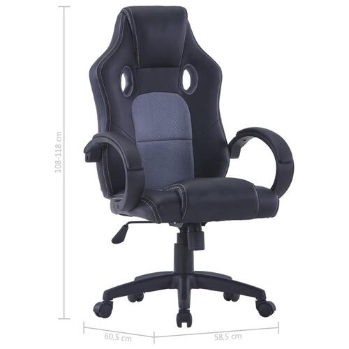 Gamingstol kunstlæder grå