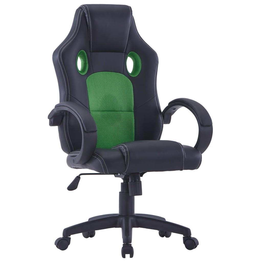 Gamingstol kunstlæder grøn