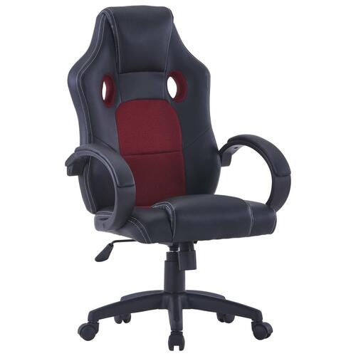 Gamingstol kunstlæder vinrød