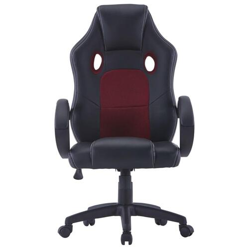 Gamingstol kunstlæder vinrød