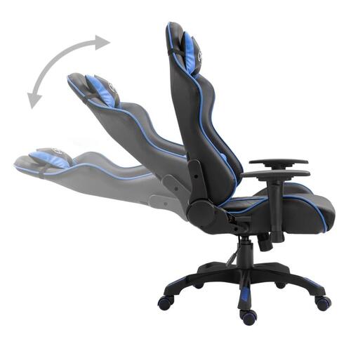 Gamingstol kunstlæder blå