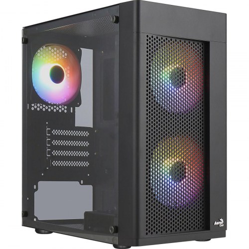 Aerocool HEXFORMBKV2 ATX semi-tårn - sort kabinet med hærdet glas