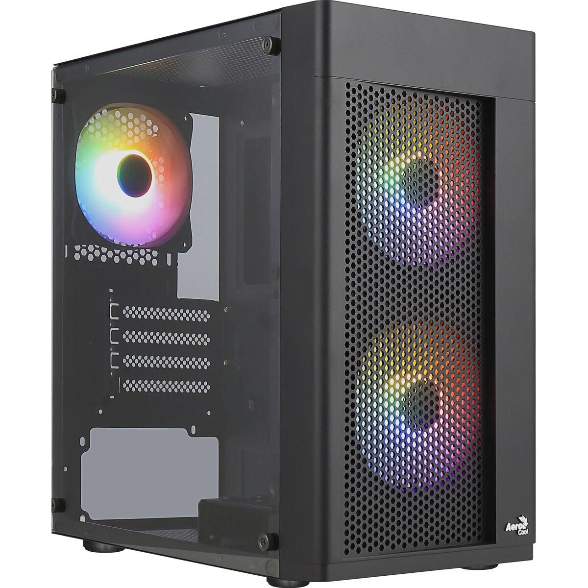 Aerocool HEXFORMBKV2 ATX semi-tårn - sort kabinet med hærdet glas