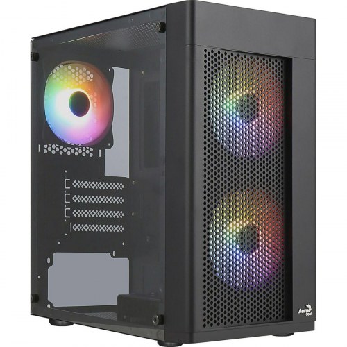 Aerocool HEXFORMBKV2 ATX semi-tårn - sort kabinet med hærdet glas
