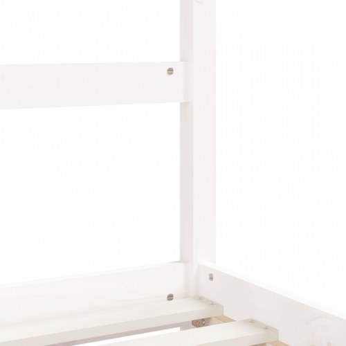 Sengeramme til juniorseng 90×190 cm - massivt fyrretræ, hvid