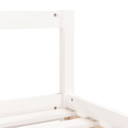 Sengeramme til juniorseng m. skuffer 90x190 cm massivt fyr hvid