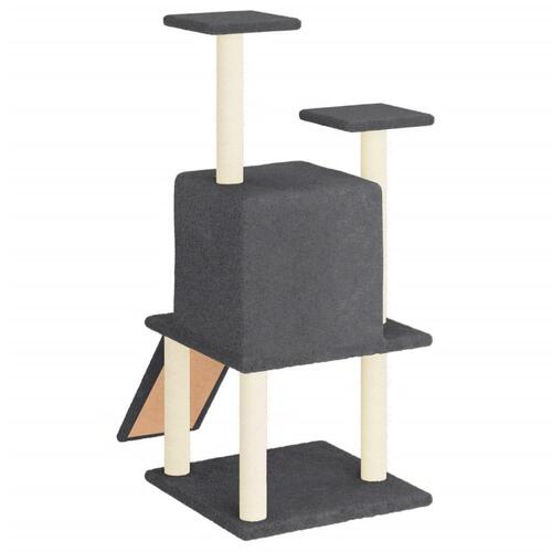 Kradsetræ med sisalstolper 110 cm mørkegrå