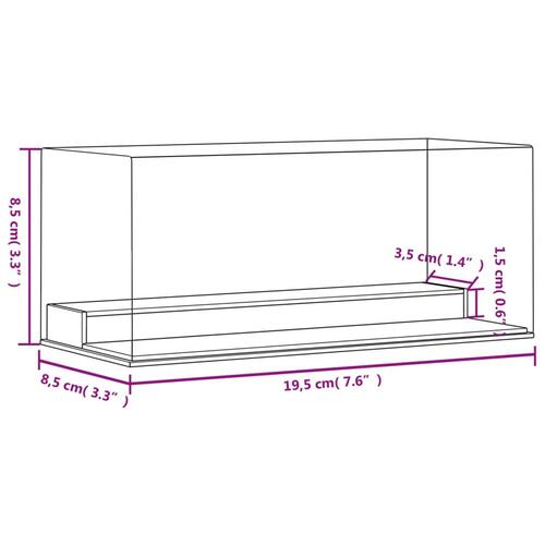 Montre 19,5x8,5x8,5 cm akryl transparent