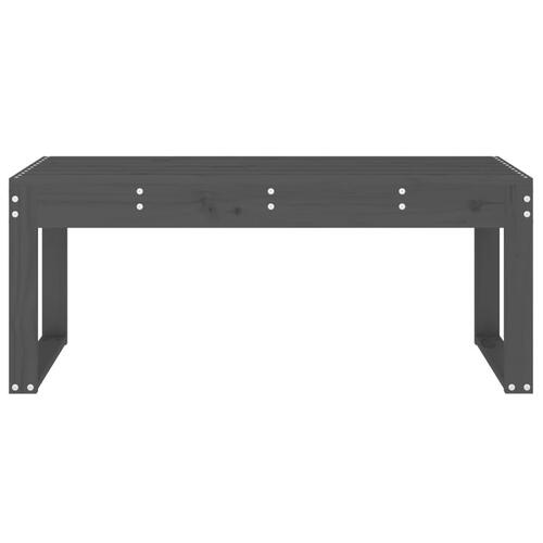 Havebænk 110x38x45 cm massivt fyrretræ grå