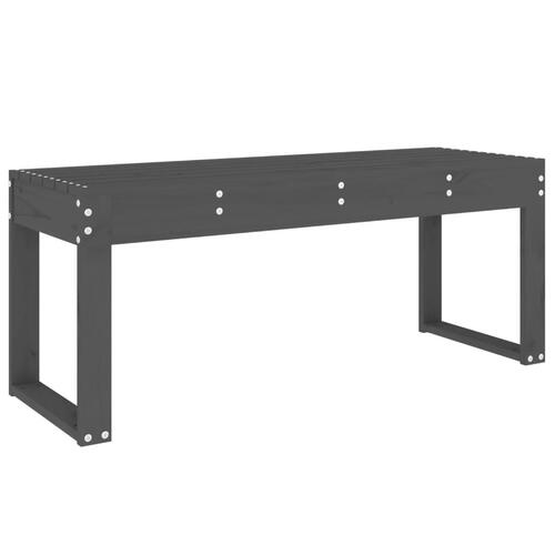 Havebænk 110x38x45 cm massivt fyrretræ grå