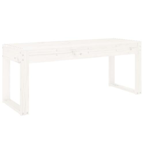 Havebænk 110x38x45 cm massivt fyrretræ hvid