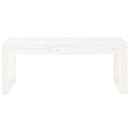 Havebænk 110x38x45 cm massivt fyrretræ hvid