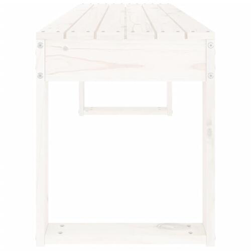 Havebænk 110x38x45 cm massivt fyrretræ hvid