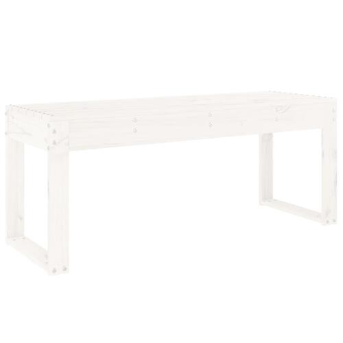 Havebænk 110x38x45 cm massivt fyrretræ hvid