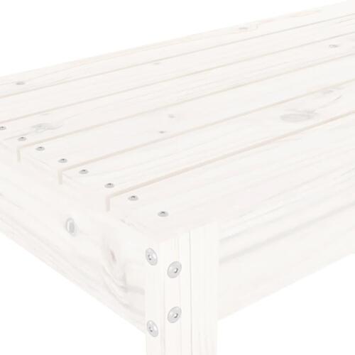 Havebænk 110x38x45 cm massivt fyrretræ hvid