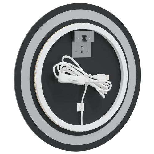 Badeværelsesspejl med LED-lys 40 cm rundt
