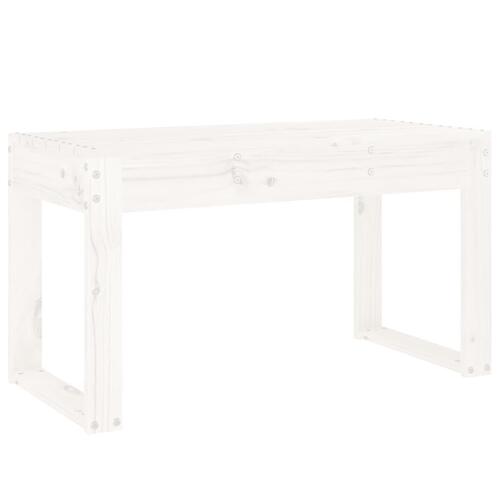 Havebænk 80x38x45 cm massivt fyrretræ hvid
