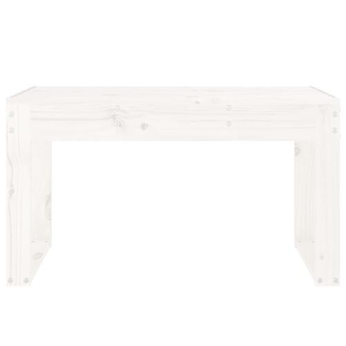 Havebænk 80x38x45 cm massivt fyrretræ hvid