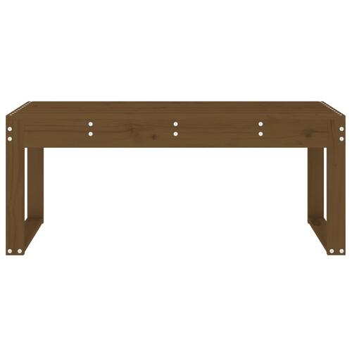 Havebænk 110x38x45 cm massivt fyrretræ gyldenbrun