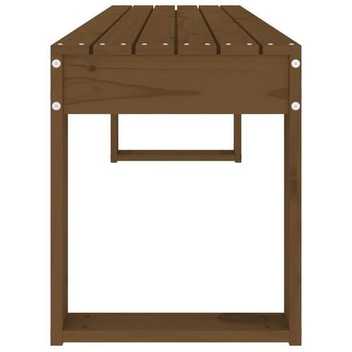 Havebænk 110x38x45 cm massivt fyrretræ gyldenbrun