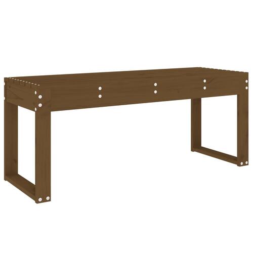 Havebænk 110x38x45 cm massivt fyrretræ gyldenbrun