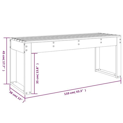 Havebænk 110x38x45 cm massivt douglasgran