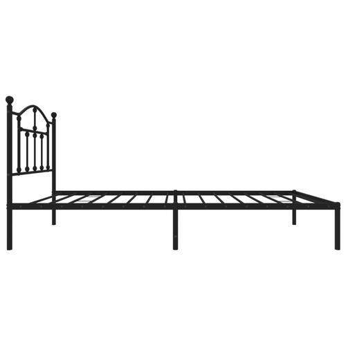 Sengeramme med sengegavl 90x200 cm metal sort