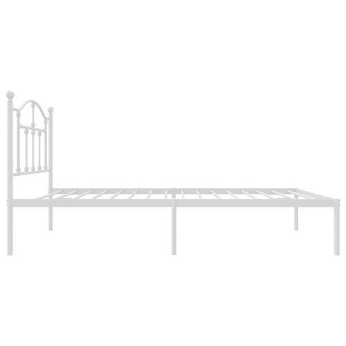 Sengeramme uden madras med hovedgærde 75x190 cm hvid