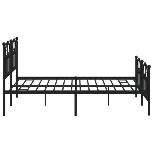 Sengeramme uden madras med fodgærde 160x200 cm sort