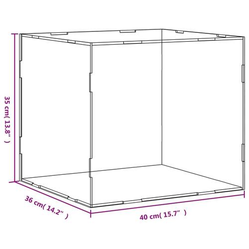 Montre 40x36x35 cm akryl transparent