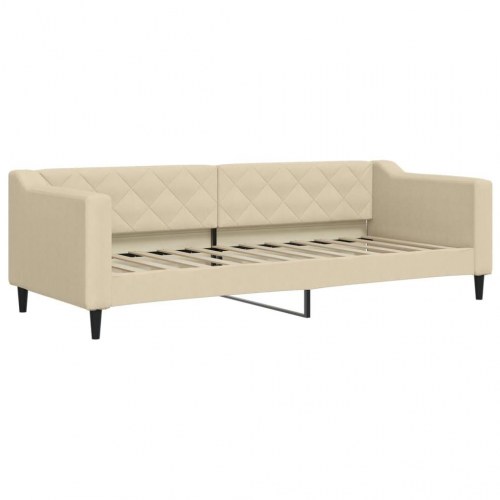 Daybed sengeramme 80×200 cm i stof - cremefarvet
