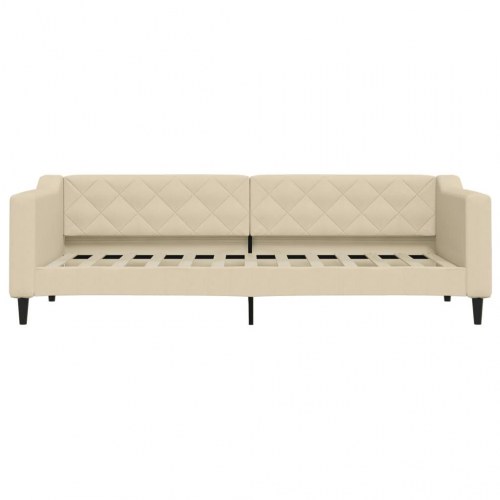 Daybed sengeramme 80×200 cm i stof - cremefarvet