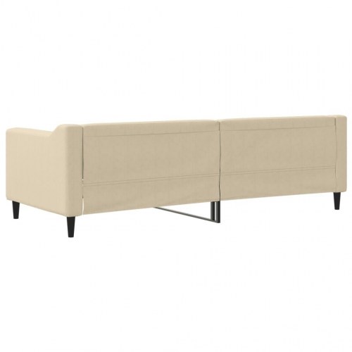 Daybed sengeramme 80×200 cm i stof - cremefarvet
