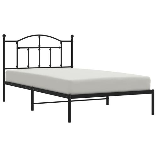 Sengeramme med sengegavl 107x203 cm metal sort