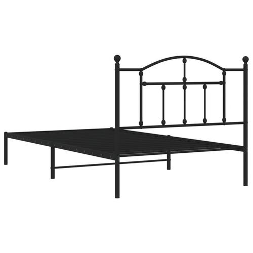 Sengeramme med sengegavl 107x203 cm metal sort