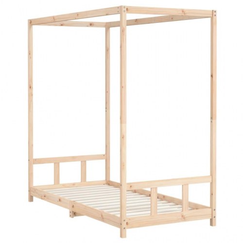 Sengeramme til juniorseng 90 x 190 cm - massivt fyrretræ, himmelseng