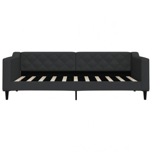 Daybed 90 × 190 cm i stof - sort sengeramme/sovesofa