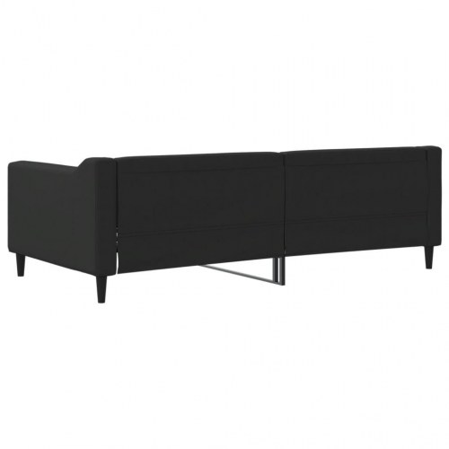 Daybed 90 × 190 cm i stof - sort sengeramme/sovesofa